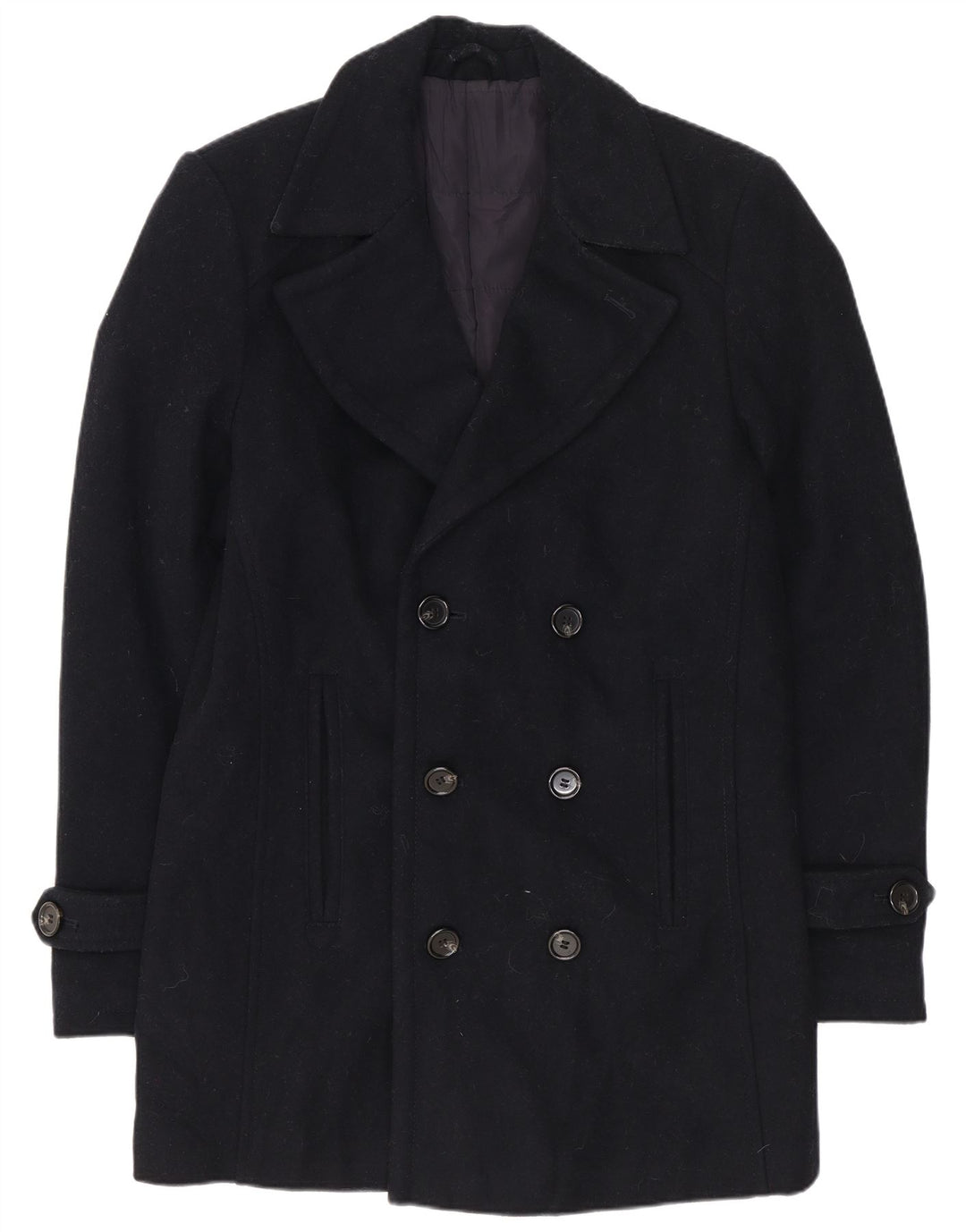Angelo Litrico Chaquetón para hombre UK 36 Small Lana azul marino