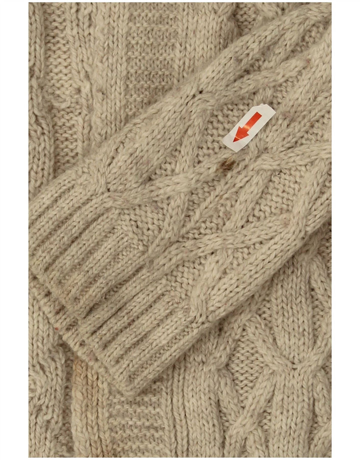 Marks & Spencer Suéter tipo cárdigan abierto de gran tamaño para mujer UK 40 Medium Beige