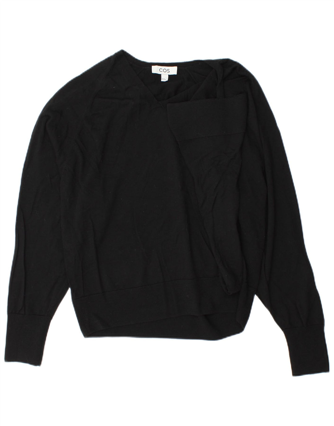 Cos Suéter extragrande con cuello en V para mujer UK 6 XS Negro