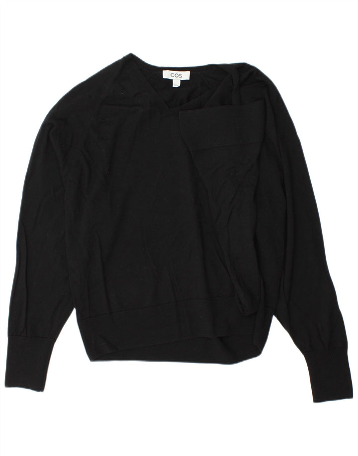 Cos Suéter extragrande con cuello en V para mujer UK 6 XS Negro