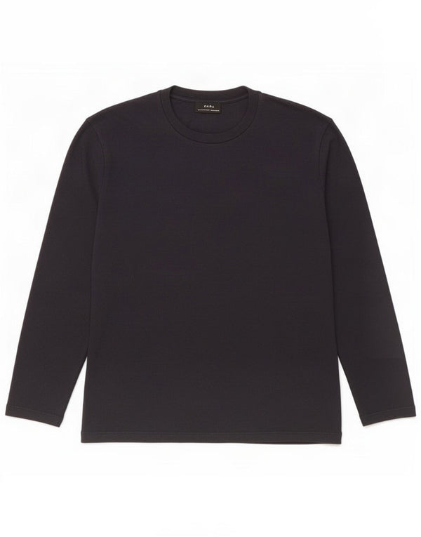 Zara Hombre Top Manga Larga Algodón Azul Marino Medio