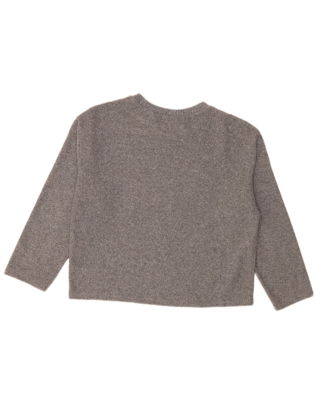 Zara Jersey de cuello redondo para mujer UK 44 Poliéster gris medio