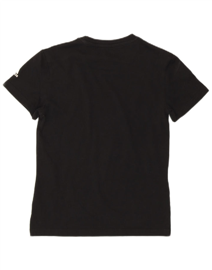 ADIDAS Camiseta gráfica para mujer Top UK 8/10 Small Black Cotton