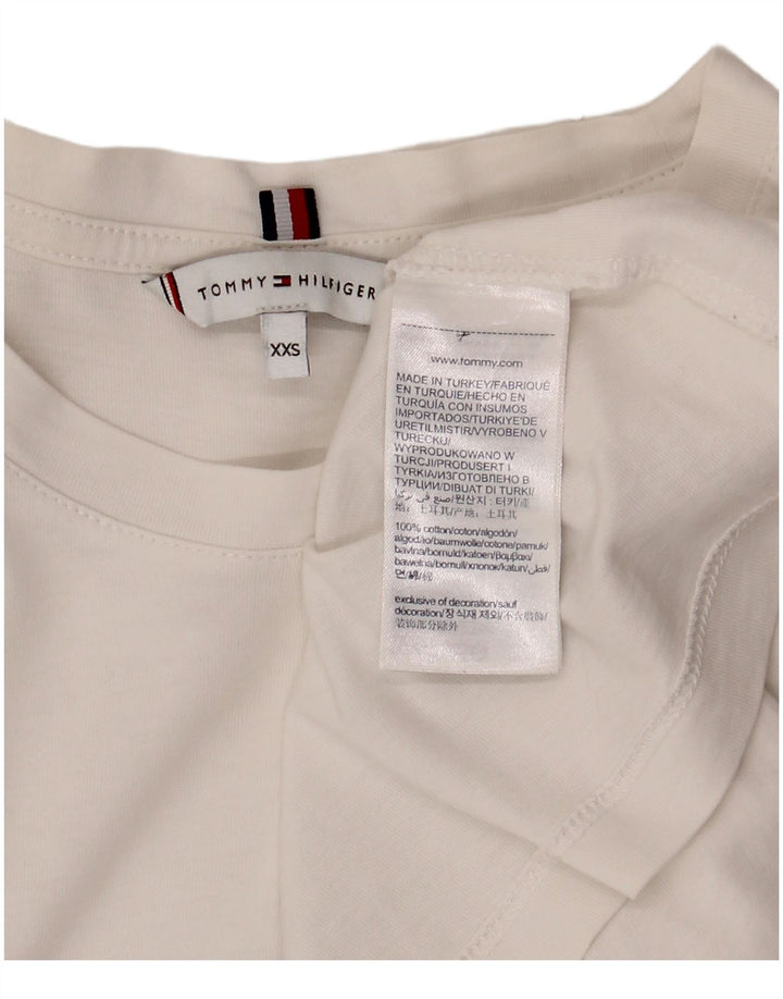 Tommy Hilfiger Camiseta gráfica para hombre Top 2XS Algodón blanco