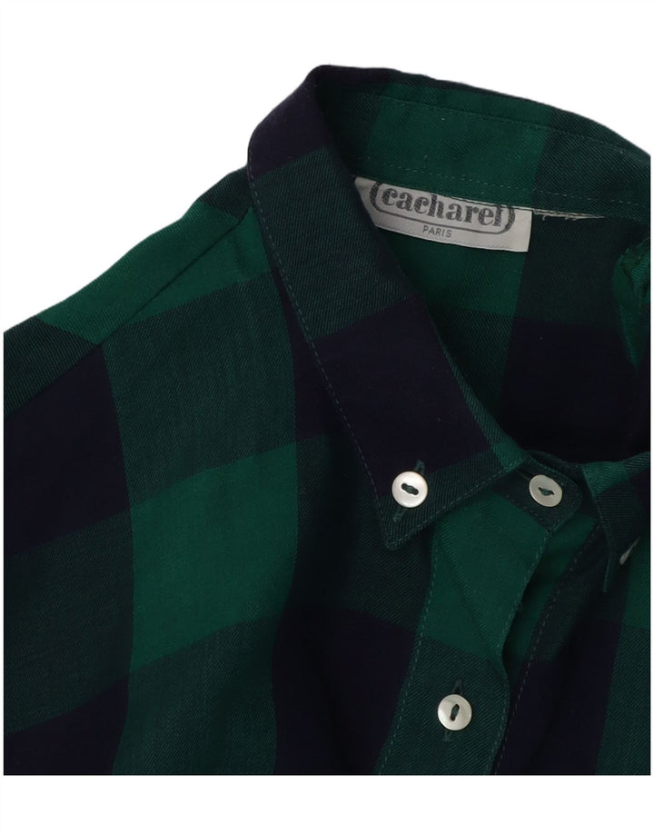 CACHAREL Camisa para mujer UK 46 Large Green Gingham