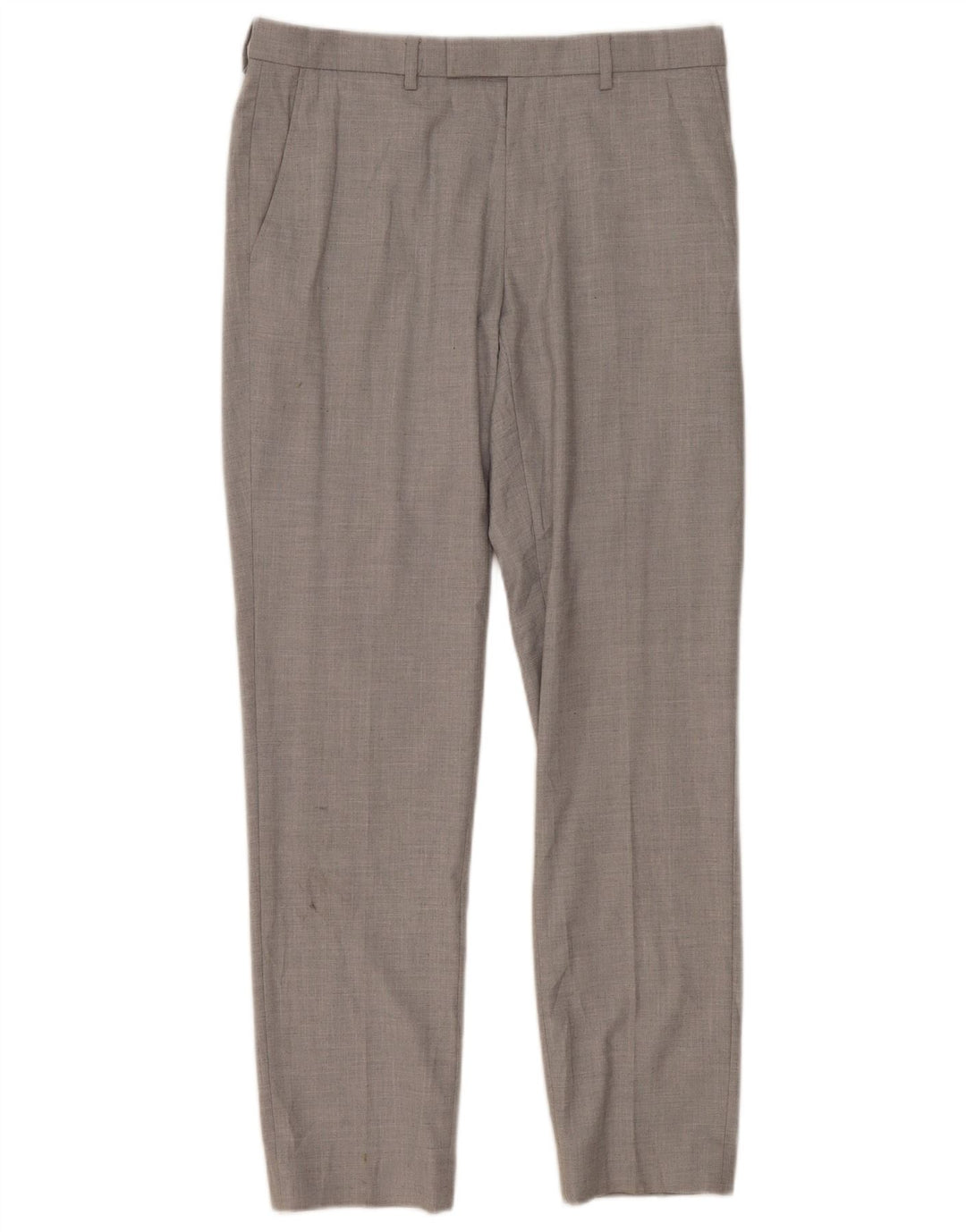 Marks & Spencer Pantalón de traje ajustado para hombre W32 L31 Gris Poliéster Clásico