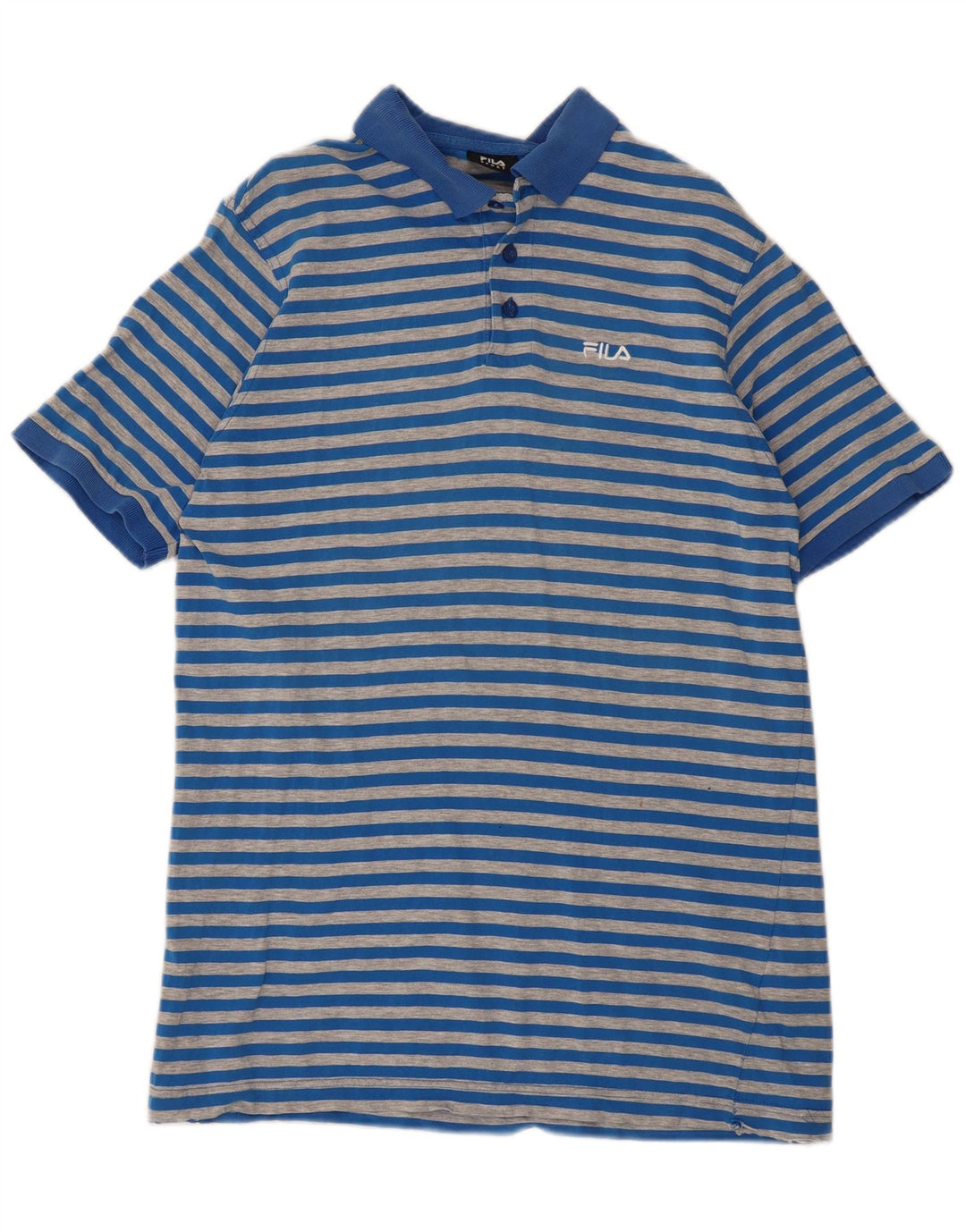 Fila Polo para hombre de algodón a rayas azules grandes