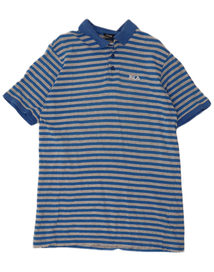 Fila Polo para hombre de algodón a rayas azules grandes