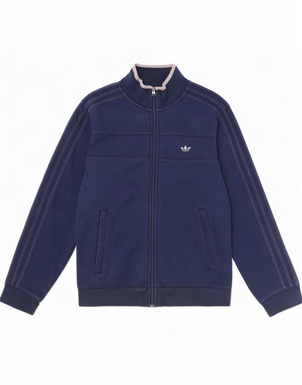 Adidas Hombre Chándal Top Chaqueta Mediana Azul Marino Algodón