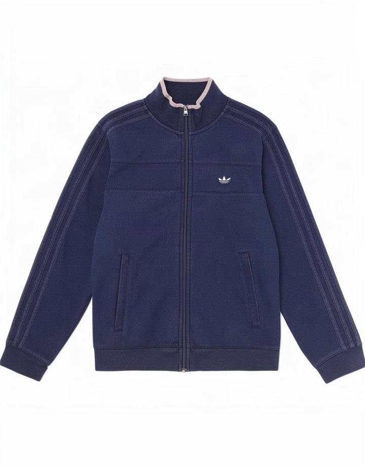 Adidas Hombre Chándal Top Chaqueta Mediana Azul Marino Algodón
