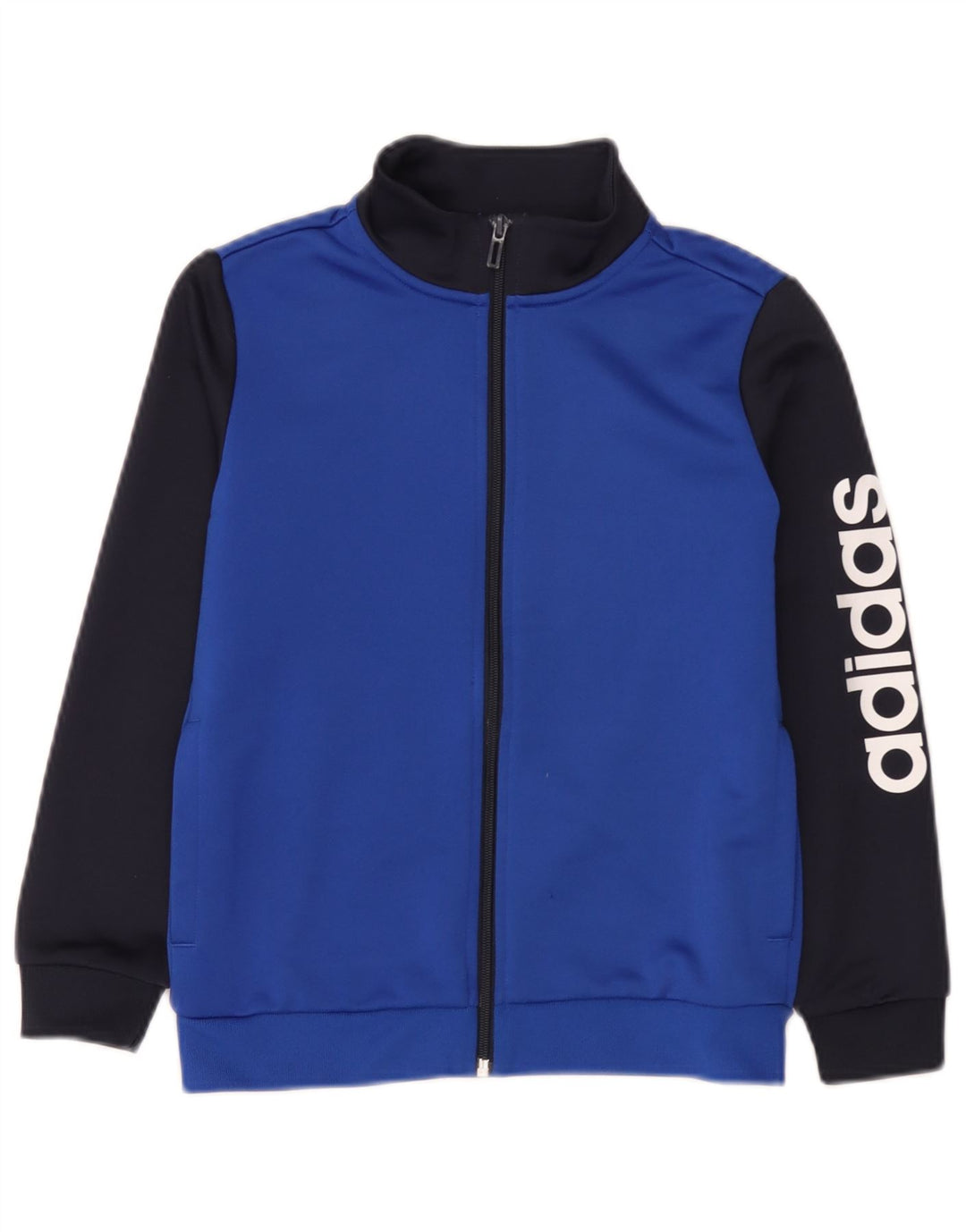 Adidas - Chaqueta de chándal gráfica para niños, 9-10 años, color azul