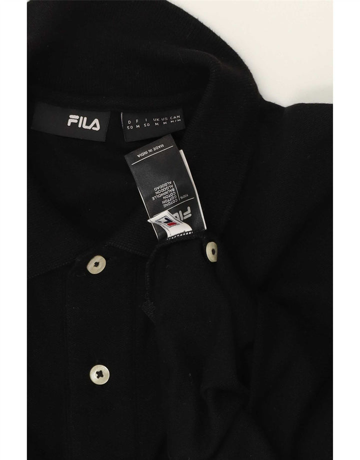 Fila Polo Hombre Algodón Negro Mediano