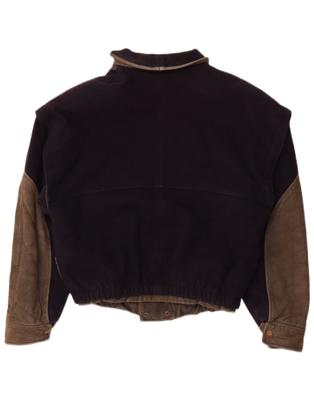 VITTORIO FORTI Chaqueta bomber para mujer IT 46 Large Viscosa azul marino