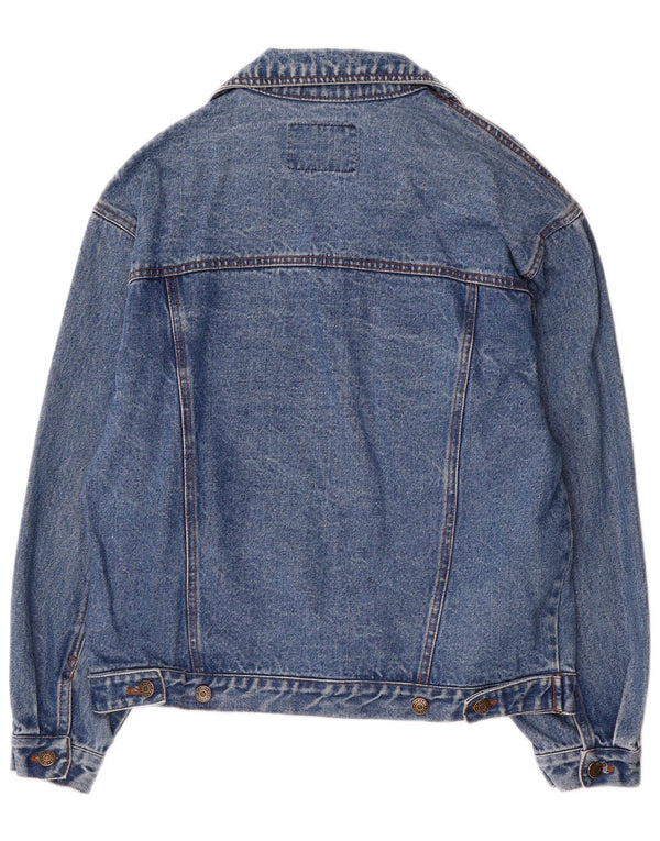 Vintage hombres chaqueta de mezclilla Reino Unido 38 azul medio