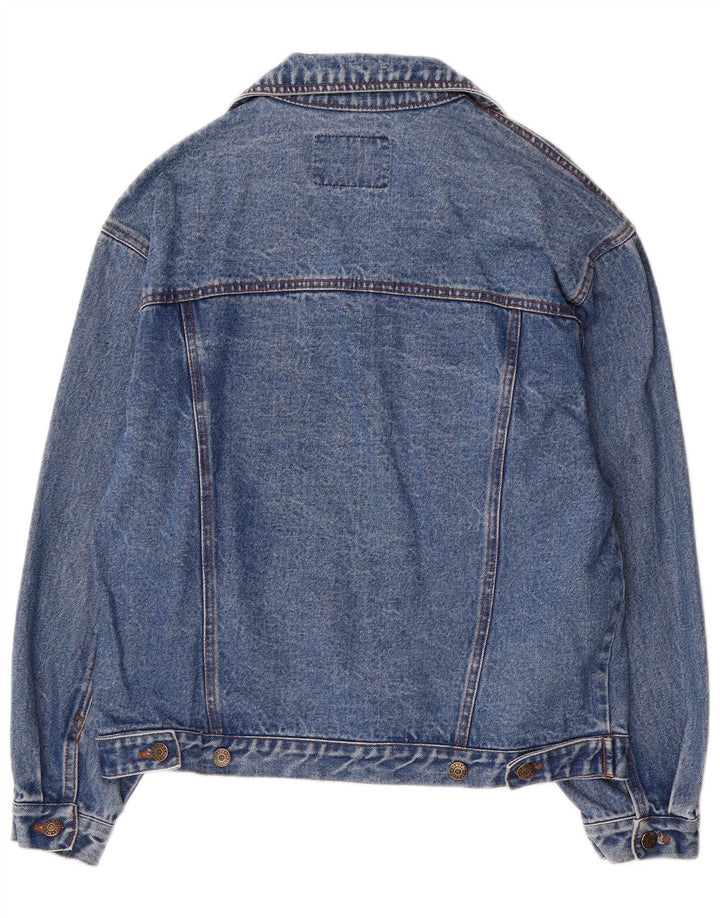Vintage hombres chaqueta de mezclilla Reino Unido 38 azul medio