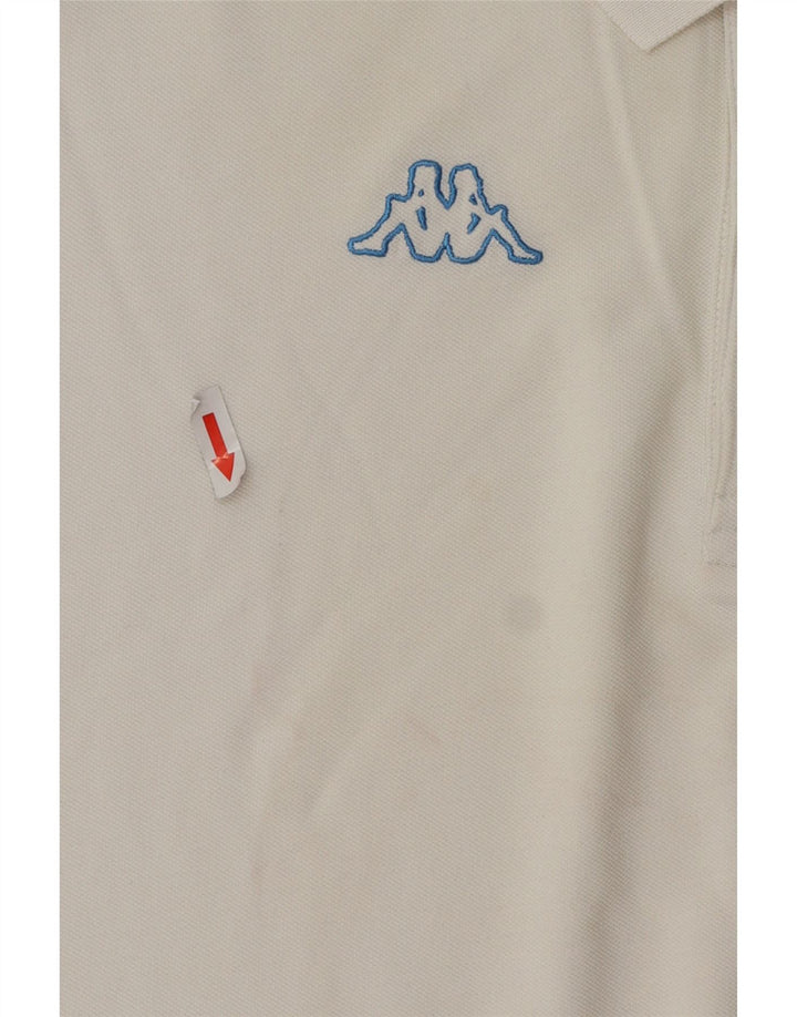 Kappa Polo Hombre Grande Blanco Algodón