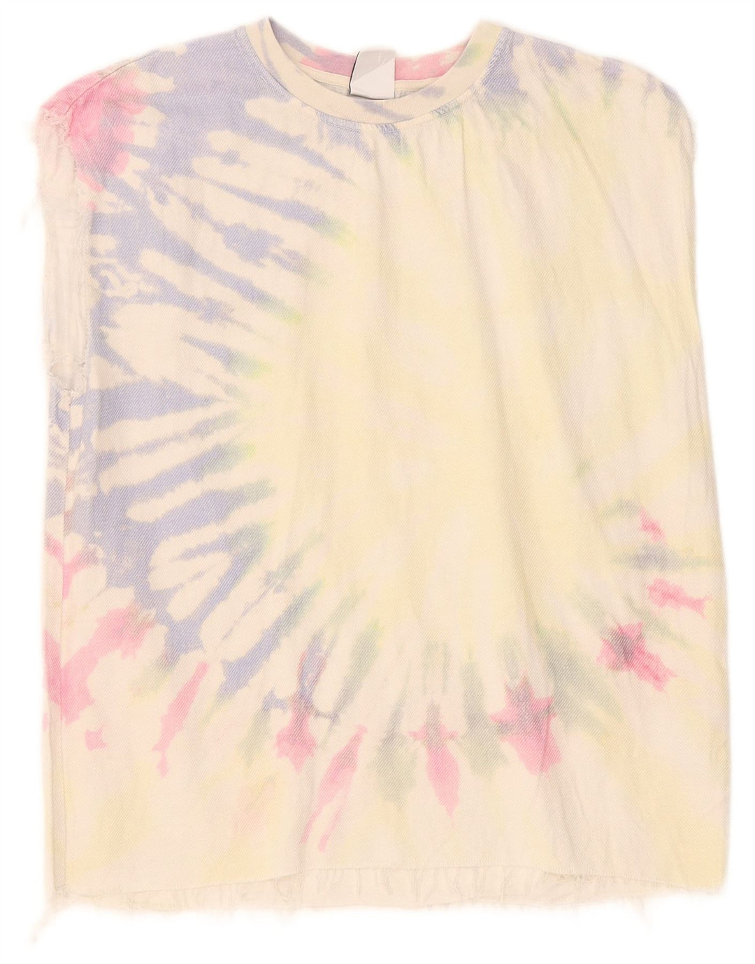 Zara Hombre Chaleco Top Small Multicolor Tie Dye Algodón