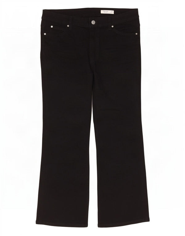 Marks & Spencer Vaqueros The Eva Crop Bootcut para Mujer Reino Unido 40 Grande W36 L27 Negro