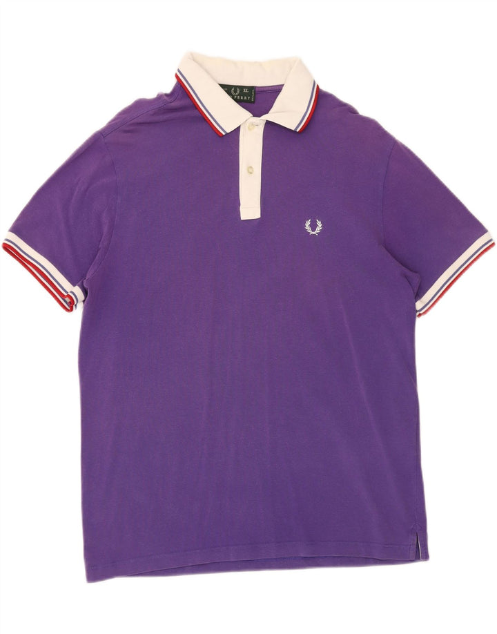 FRED PERRY Polo Hombre XL Algodón Morado