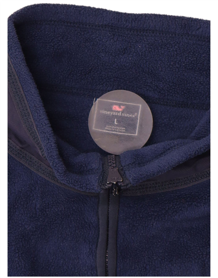 VINEYARD VINES Chaleco polar para hombre UK 40 Grande Poliéster azul marino