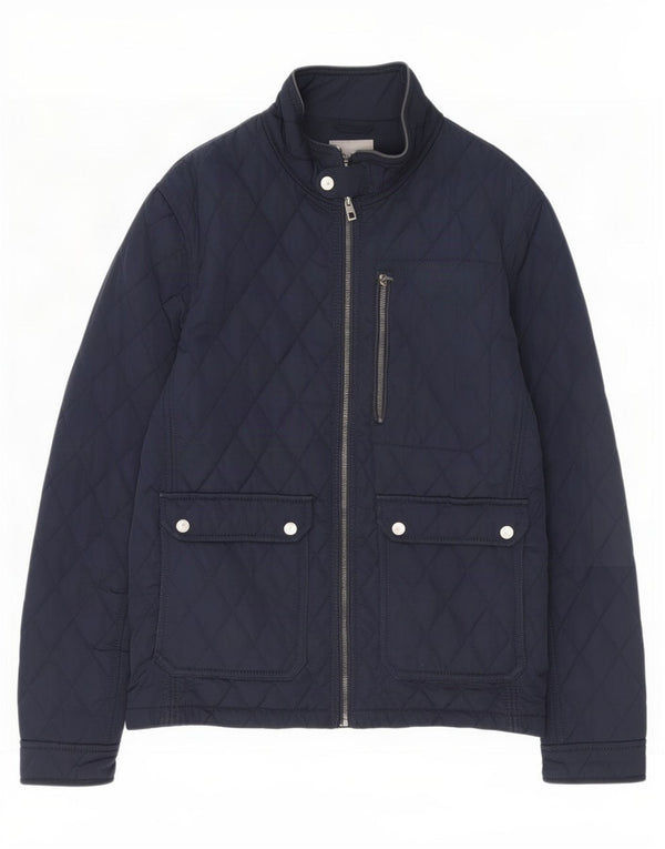 Zara Chaqueta acolchada para hombre UK 40 Large Poliéster azul marino