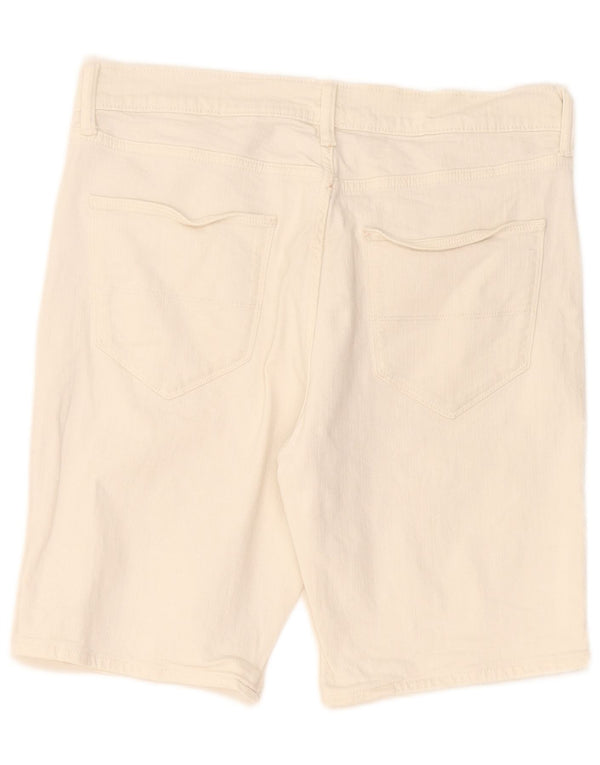 Marks & Spencer Pantalones cortos de mezclilla para hombre W32 Algodón blanco mediano