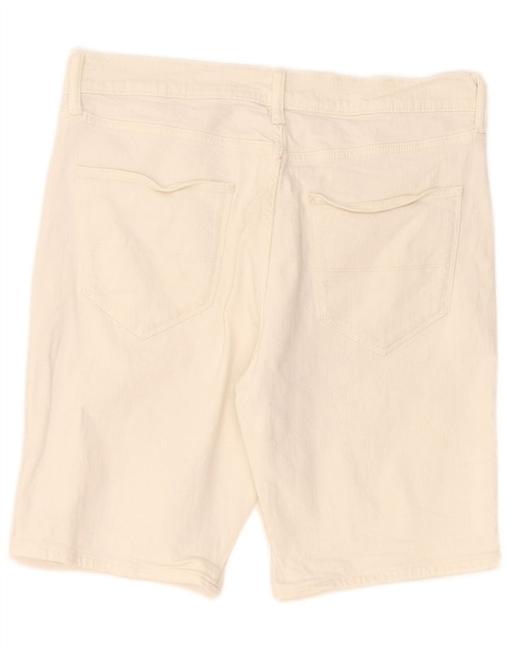Marks & Spencer Pantalones cortos de mezclilla para hombre W32 Algodón blanco mediano