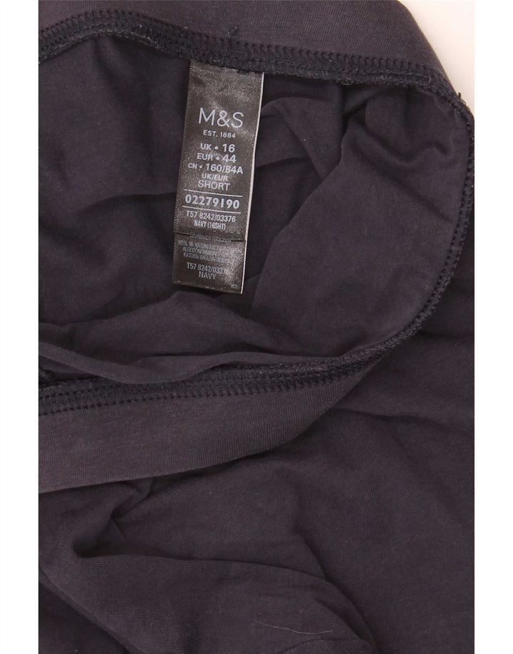 Marks & Spencer Leggings para mujer Reino Unido 46 Grande Algodón azul marino