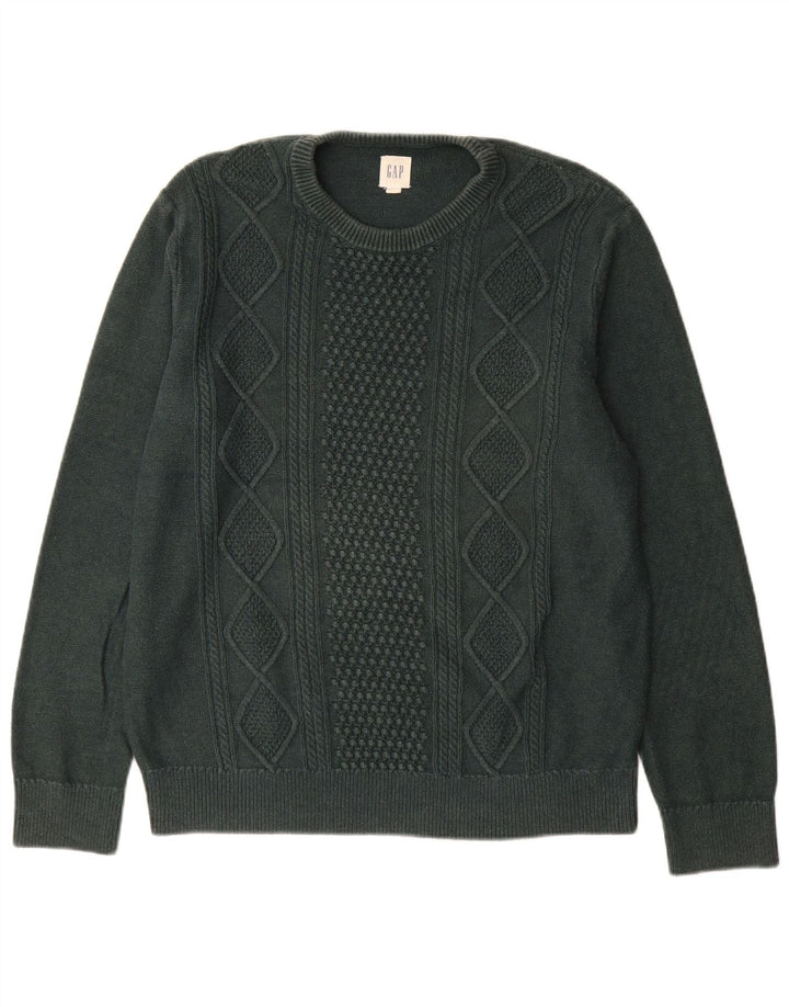 Gap Jersey De Cuello Redondo Para Hombre Jersey Grande De Algodón Verde