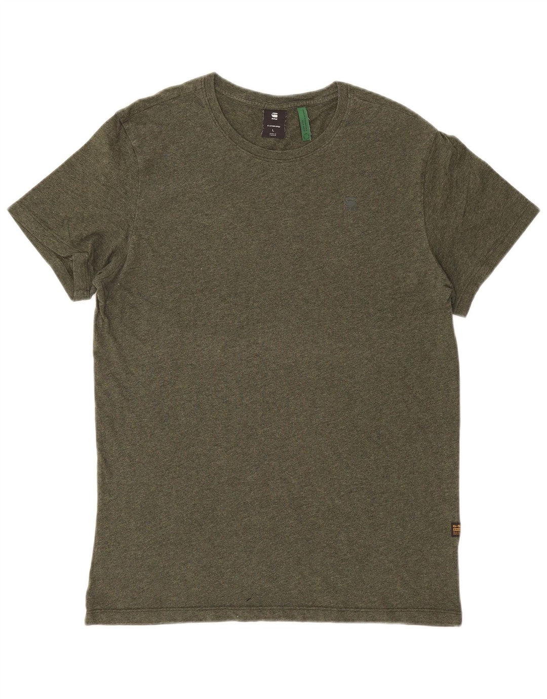 G-STAR Mens T-Shirt Top Large Khaki Cotton