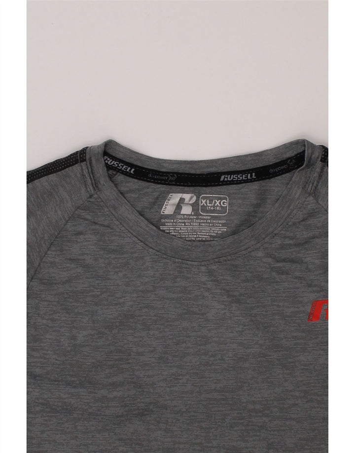 RUSSELL ATHLETIC Camiseta Dri-Power para niño 14-15 años XL Gris