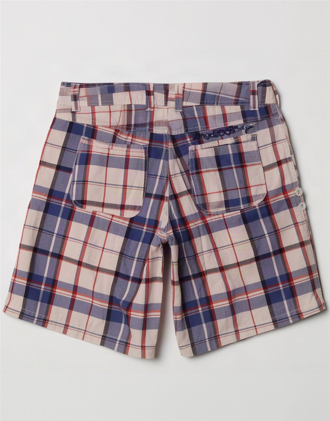 Kangaroos Bermudas para mujer UK 12 Medium W32 Algodón a cuadros azul