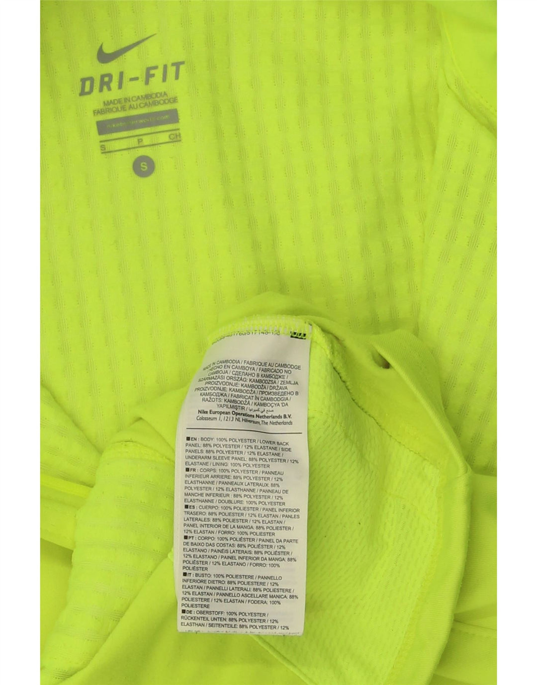 NIKE Hombre Dri Fit Chándal Top Chaqueta Pequeña Poliéster Verde