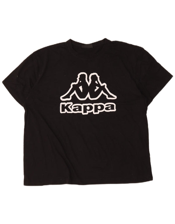 Kappa Camiseta gráfica para hombre Top 4XL Algodón negro
