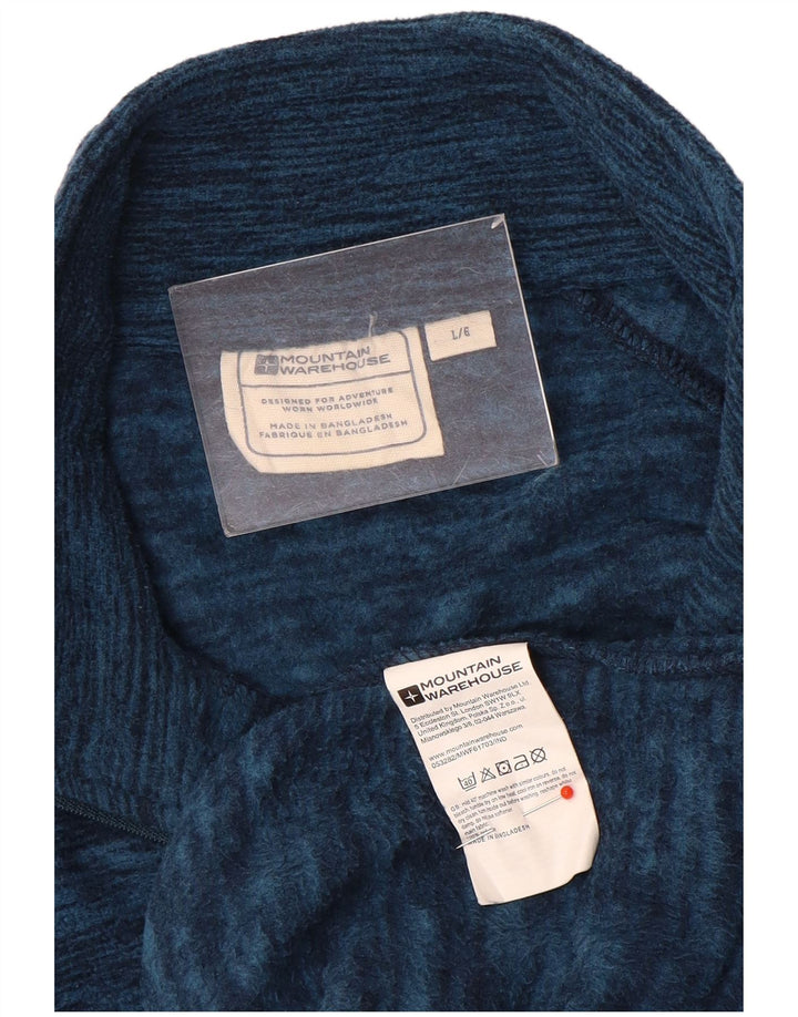 Jersey de forro polar con cuello y cremallera para hombre de Mountain Warehouse Poliéster moteado azul grande