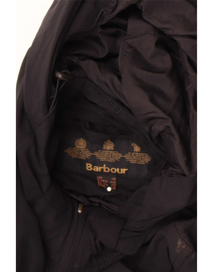 Barbour Chaqueta impermeable con capucha para mujer Reino Unido 44 Grande Algodón negro