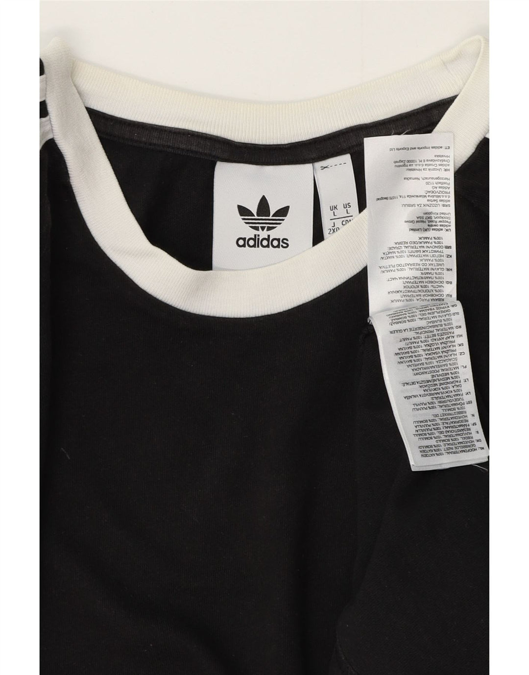 ADIDAS Camiseta Hombre Top Grande Algodón Negro