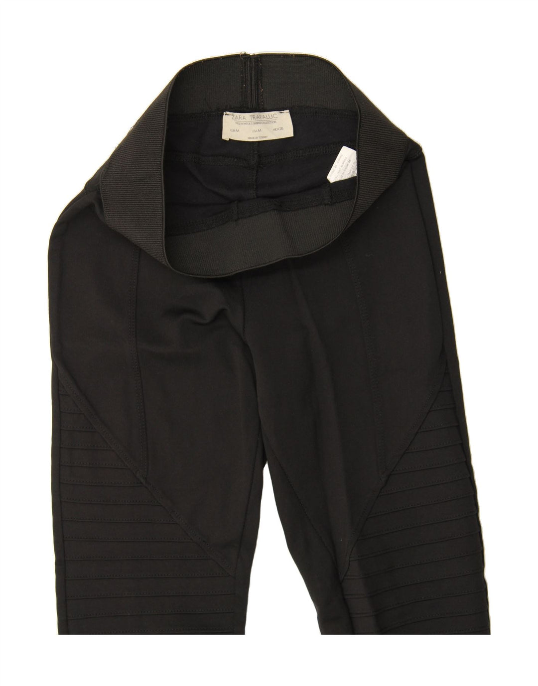 ZARA Womens Leggings UK 12 Medium  Black Polyamide Vintage Zara and Second-Hand Zara from Messina Hembry 