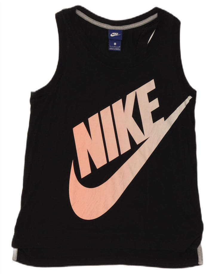 NIKE Camiseta gráfica para mujer Top UK 10 Small Black