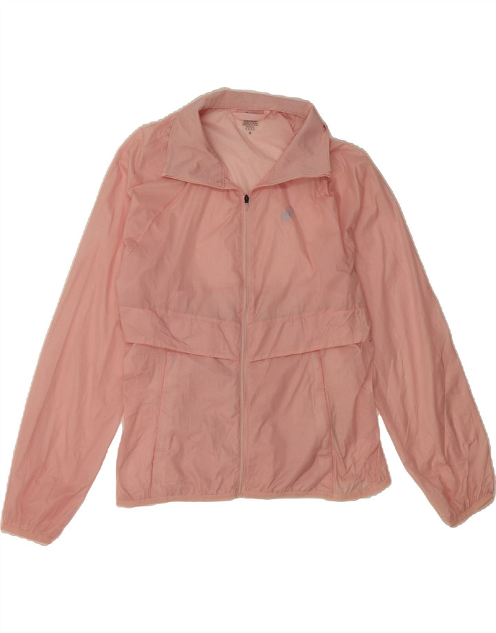 ASICS Womens Rain Jacket UK 14 Medium Pink Nylon Vintage Asics and Second-Hand Asics from Messina Hembry 