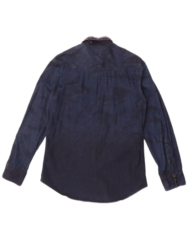 Wrangler Camisa Vaquera Slim Fit De Algodón Con Teñido Anudado En Azul Marino Medio