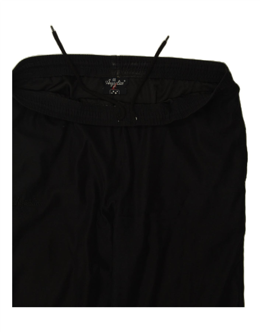AUSTRALIAN Mens Tracksuit Trousers Joggers IT 48 Medium Black Polyester Vintage AUSTRALIAN and Second-Hand AUSTRALIAN from Messina Hembry 