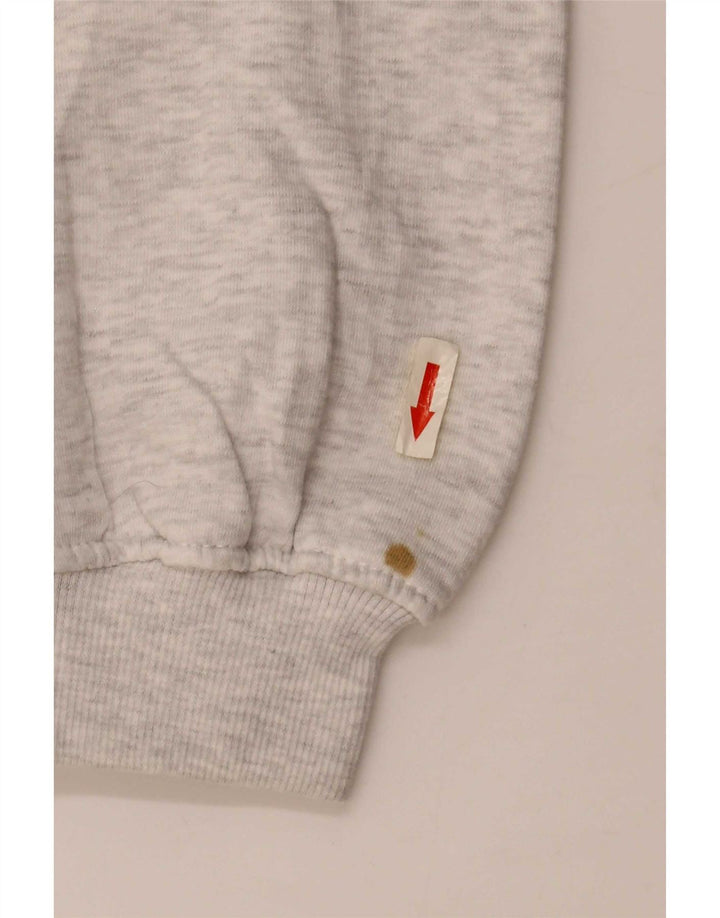 Zara Mujer Crop Sudadera De Gran Tamaño Jersey UK 10 Small Gris Moteado