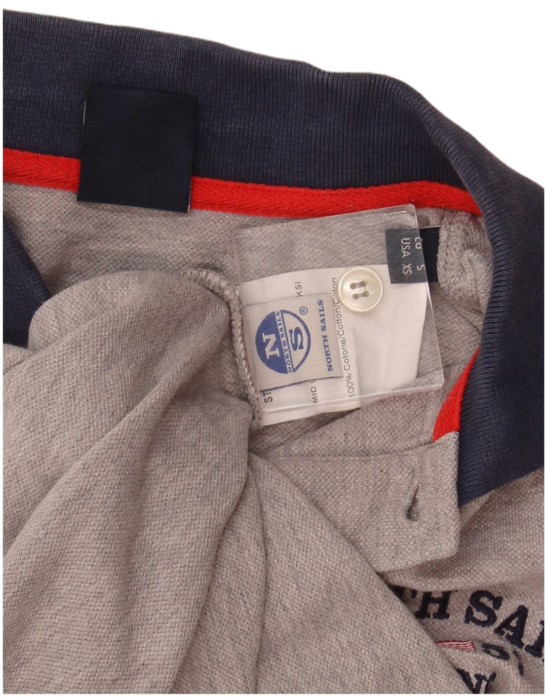 NORTH SAILS Polo gráfico para hombre XS Algodón gris con bloques de color