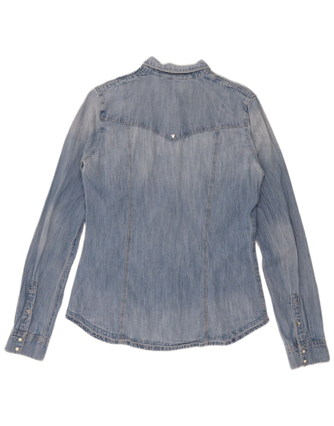 Guess Camisa Vaquera Mujer UK 8 Small Algodón Azul