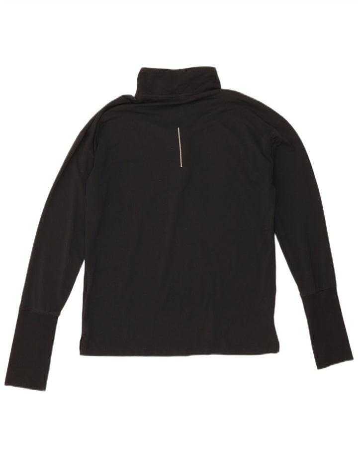 Nike Dri Fit - Chándal con cremallera y cuello para mujer, talla 6, XS, poliéster negro