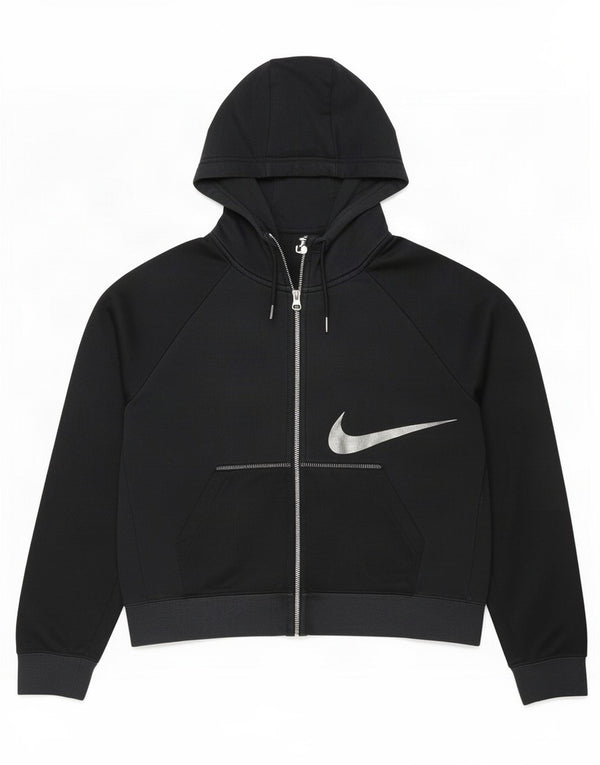 Nike Sudadera con capucha para mujer de gran tamaño con gráfico y cremallera UK 6 XS Gris Algodón