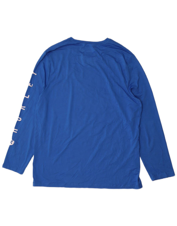 Hurley Hombre Graphic Top Manga Larga XL Poliéster Azul