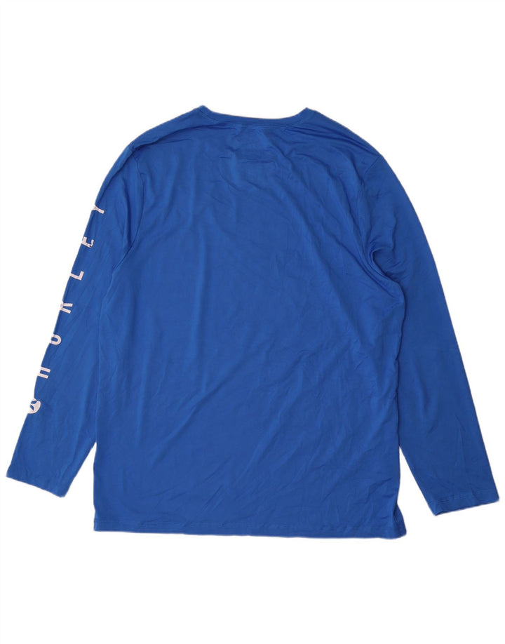 Hurley Hombre Graphic Top Manga Larga XL Poliéster Azul