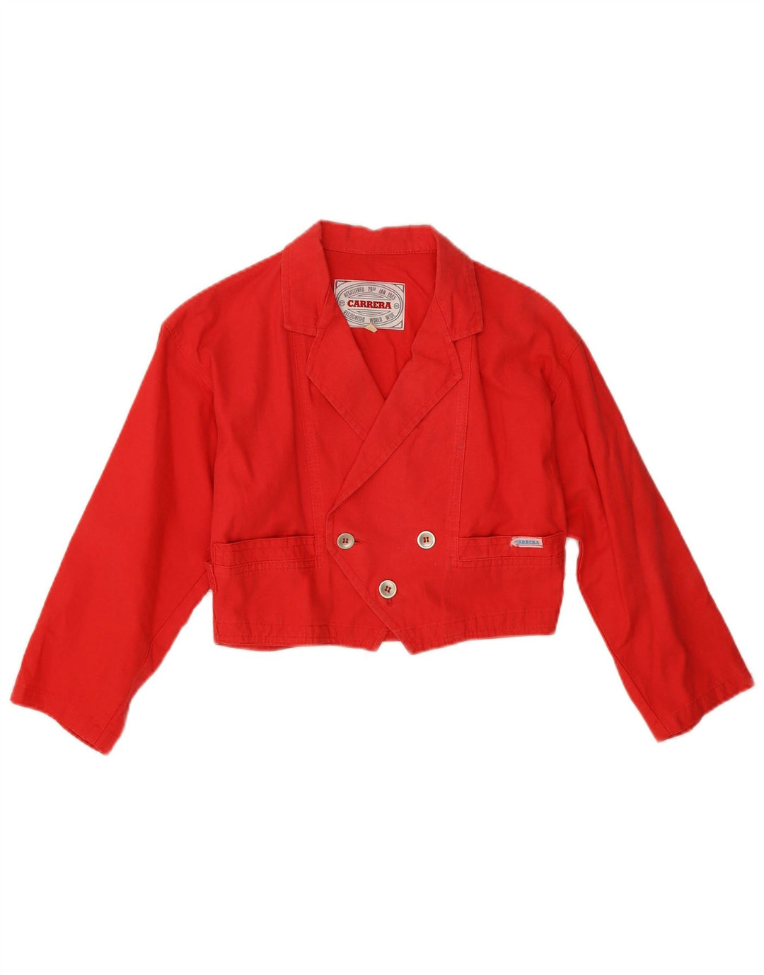 Carrera Chaqueta tipo blazer corta con doble botonadura para mujer UK 10 Small Red